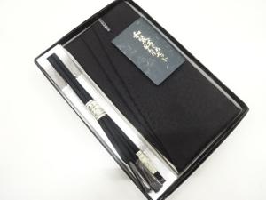 未使用品　正絹　喪服用　手組帯締め・帯揚げセット